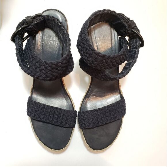 Stuart Weitzman Alex Espadrille Wedges Size 8 - Picture 6 of 7
